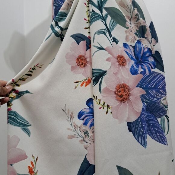 Ted Baker London Nerris Jamboree Floral Print Twist Detail Midi Dress Sz 12 NWT - Picture 15 of 17